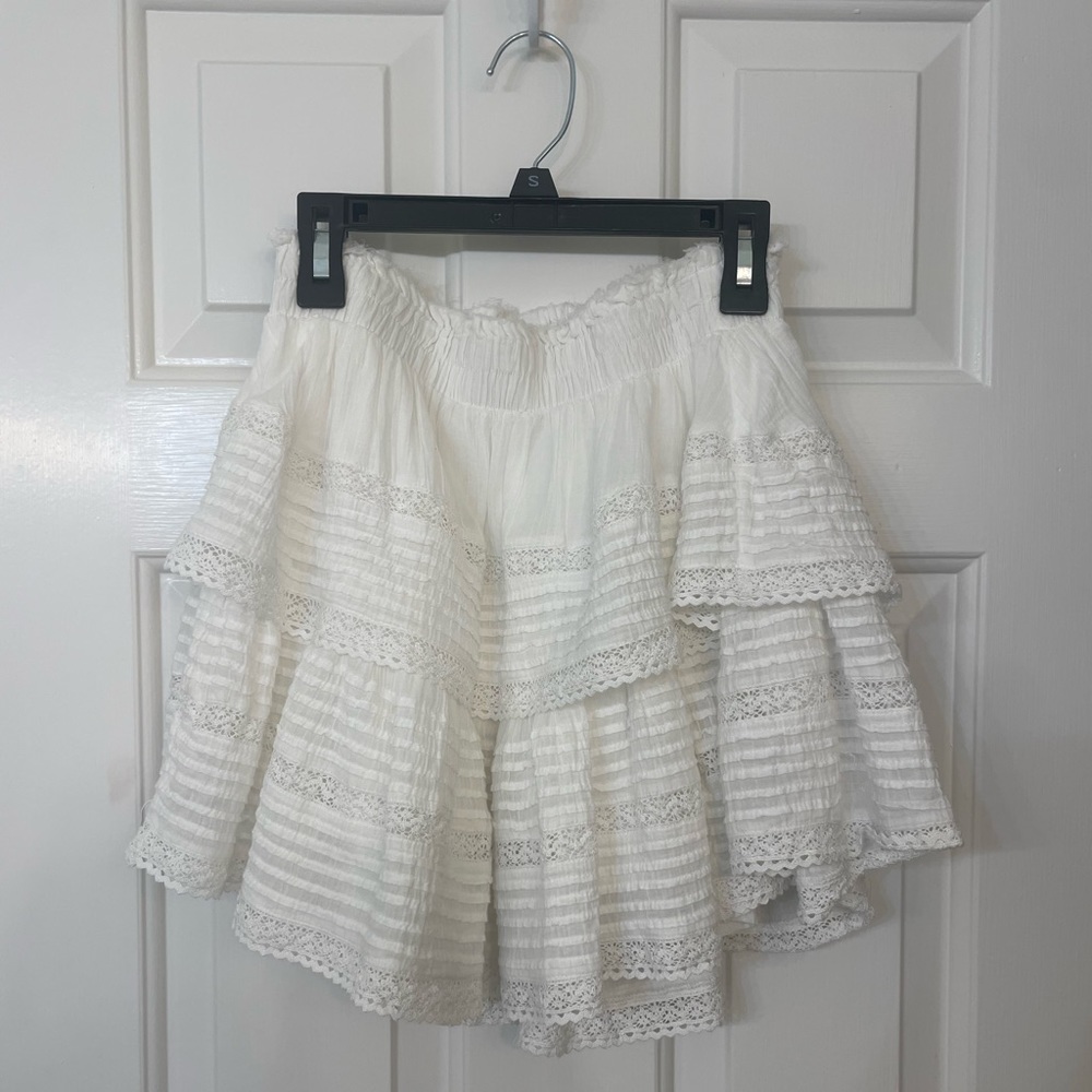 Aerie LSF White Lacey Skirt Dupe